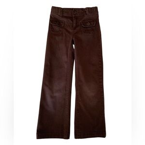 George Low Rise Brown Pants Girls Size 6 Adjustable Waist Pockets